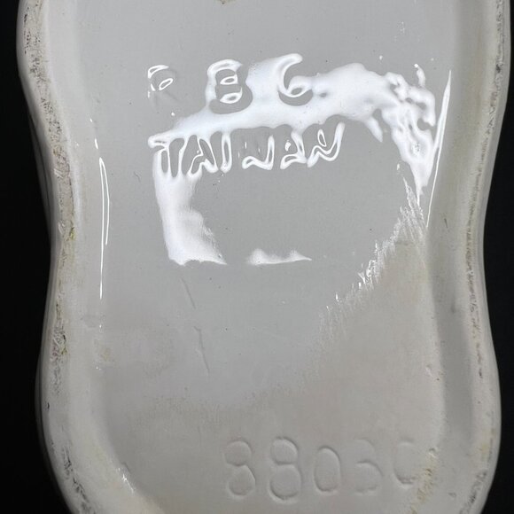 Vintage R.B.C. Ceramic Pink White & Blue Floral Boot Flowerpot Planter 4.25" - Picture 9 of 9